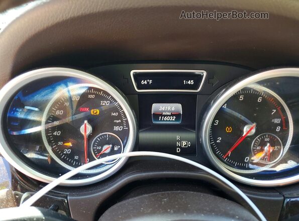4JGDA5JB8GA783483 2016 MERCEDES-BENZ GLE Gray Widok zestawu wskaźników