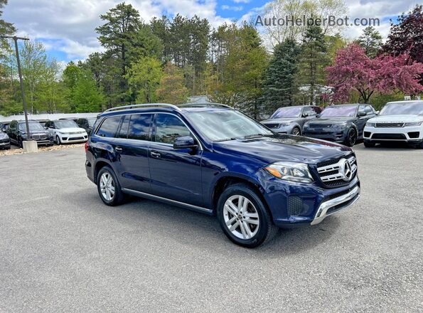 4JGDF6EE1KB235193 2019 MERCEDES-BENZ GLS Blue Передня ліва чверть