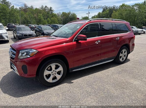 4JGDF6EEXHA775382 2017 MERCEDES-BENZ GLS 450 Red წინა მარცხენა ხედი სამი მეოთხედიდან
