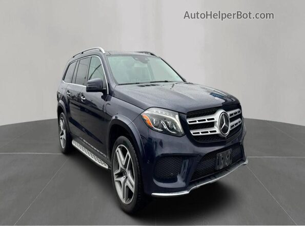 4JGDF7DE1JB117151 2018 MERCEDES-BENZ GLS Blue Առջևի ձախ երեք քառորդ տեսարան