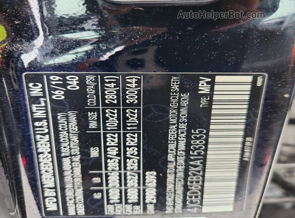 4JGED6EB2KA153835 2019 MERCEDES-BENZ GLE Black Widok wnętrza 360 stopni
