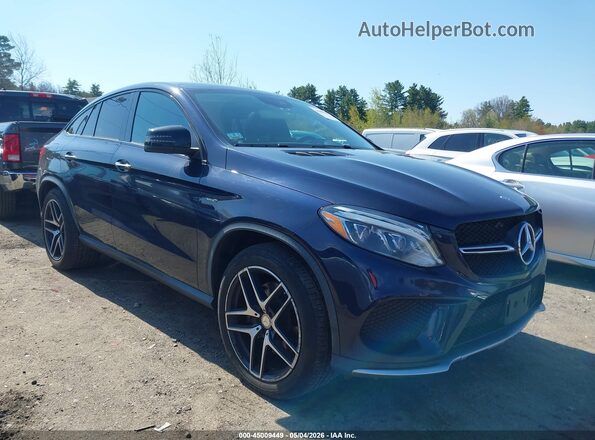 4JGED6EB4GA019450 2016 MERCEDES-BENZ GLE 450 AMG COUPE Синий Передняя правая четверть