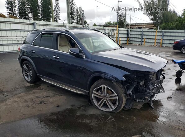 4JGFB4JB8NA799034 2022 MERCEDES-BENZ GLE Синий Передняя правая четверть