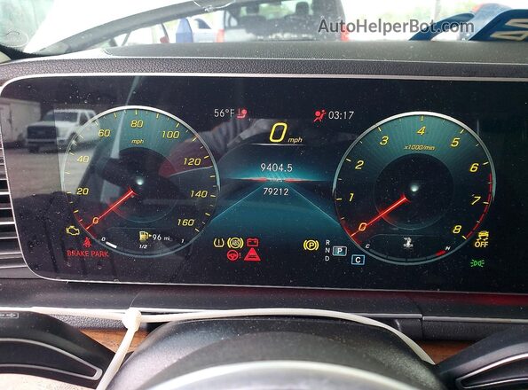 4JGFB4KB4NA649369 2022 MERCEDES-BENZ GLE White Вид щитка приладів