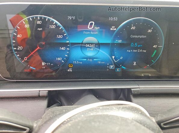 4JGFB4KBXMA523421 2021 MERCEDES-BENZ GLE Серый Вид щитка приборов