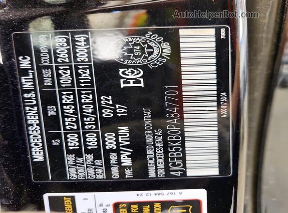 4JGFB5KB0PA847701 2023 MERCEDES-BENZ GLE Black Widok wnętrza 360 stopni