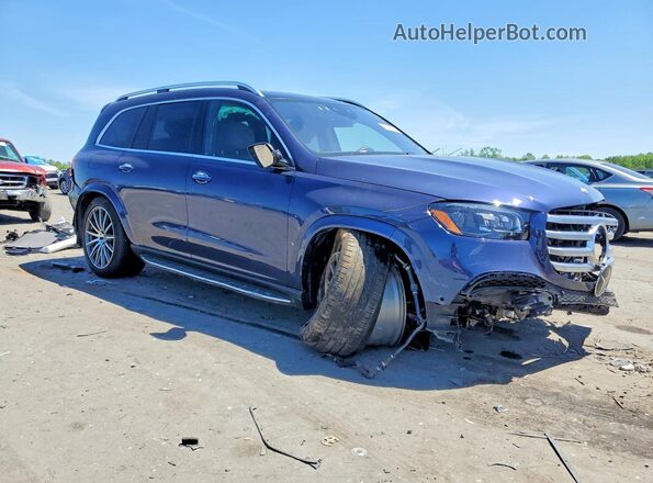 4JGFF8FEXSB338017 2025 MERCEDES-BENZ GLS Синий Передняя правая четверть