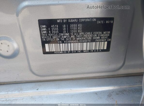 4S3BNAA66J3046015 2018 SUBARU LEGACY Серебряный Вид подкапотного пространства