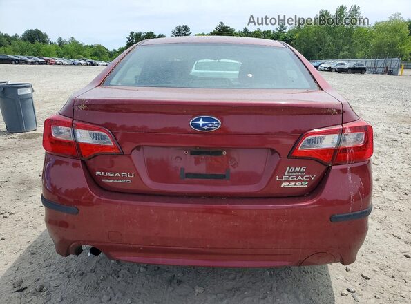 4S3BNAB65H3055863 2017 SUBARU LEGACY Бордовый Вид сзади