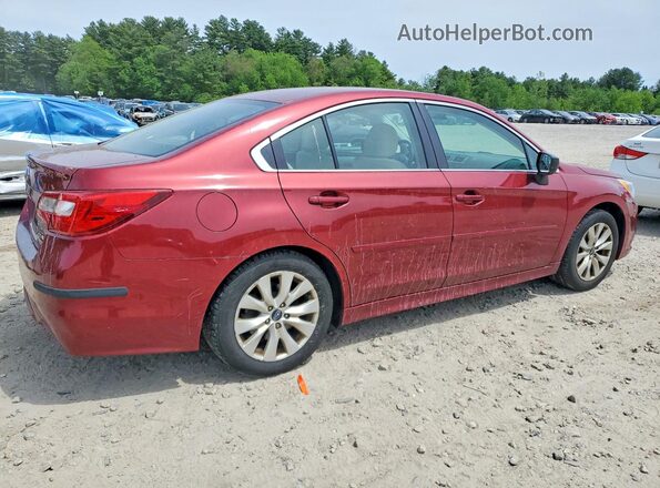 4S3BNAB65H3055863 2017 SUBARU LEGACY Бордовый Задняя правая четверть