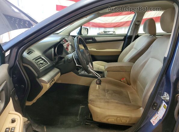 4S3BNAC66H3052999 2017 SUBARU LEGACY Синий Вид салона спереди
