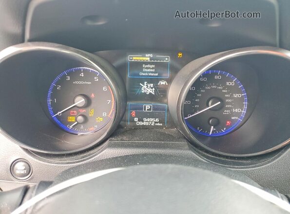 4S3BNAF60K3034890 2019 SUBARU LEGACY Темно-бордовый Вид щитка приборов