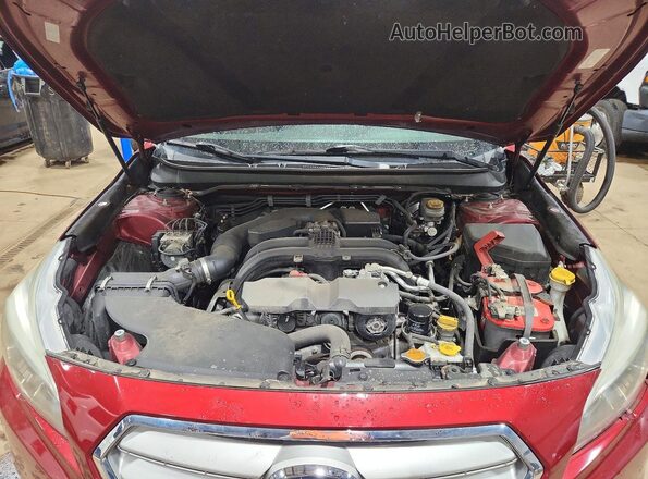 4S3BNAF64G3045348 2016 SUBARU LEGACY Бордовый Вид задней части салона