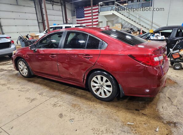 4S3BNAF64G3045348 2016 SUBARU LEGACY Бордовый Задняя левая четверть
