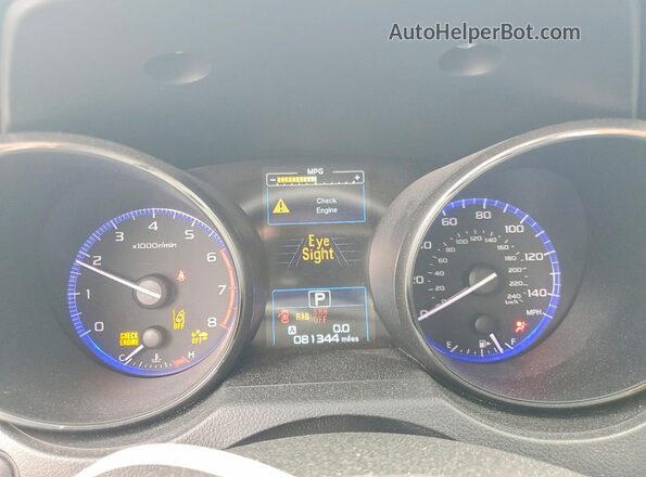 4S3BNAN68K3025338 2019 SUBARU LEGACY Угольный Вид щитка приборов