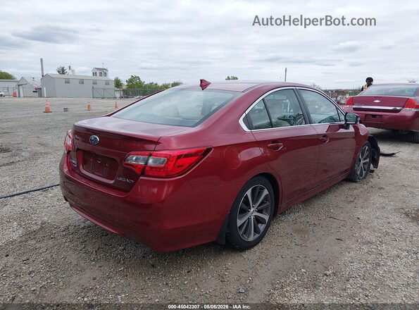 4S3BNBN69G3014359 2016 SUBARU LEGACY Красный Задняя правая четверть