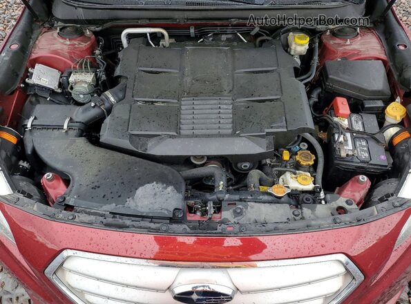 4S3BNEN64H3035395 2017 SUBARU LEGACY Красный Вид задней части салона