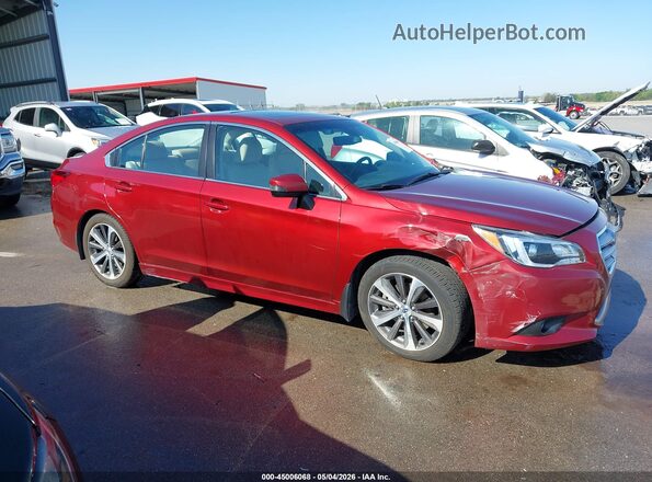 4S3BNEN6XH3056896 2017 SUBARU LEGACY Красный Вид задней части салона
