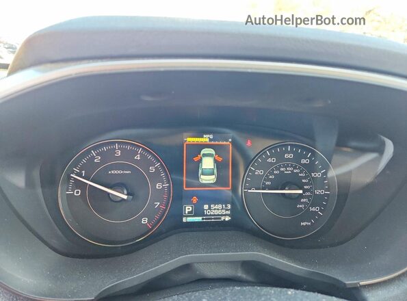 4S3GKAD64H3614847 2017 SUBARU IMPREZA Синий Вид щитка приборов