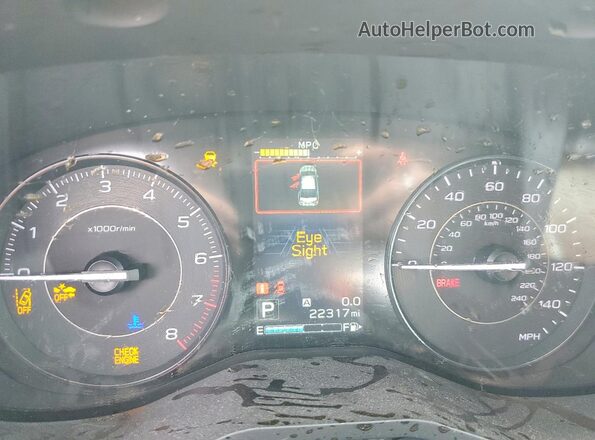 4S3GKAD65J3608450 2018 SUBARU IMPREZA Синий Вид щитка приборов