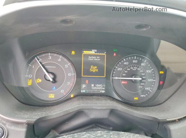 4S3GKAD67L3610834 2020 SUBARU IMPREZA Белый Вид щитка приборов