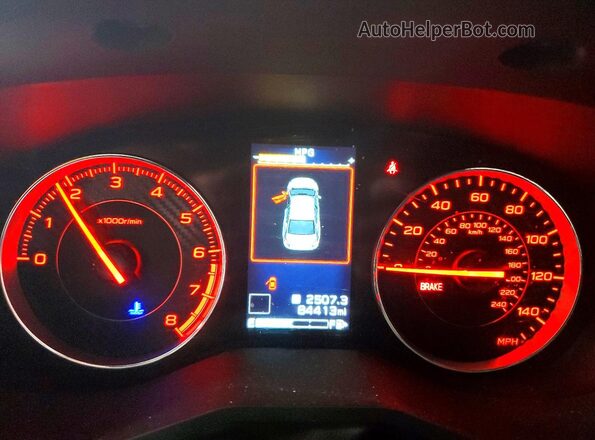 4S3GKAL68J1606186 2018 SUBARU IMPREZA Синий Вид щитка приборов
