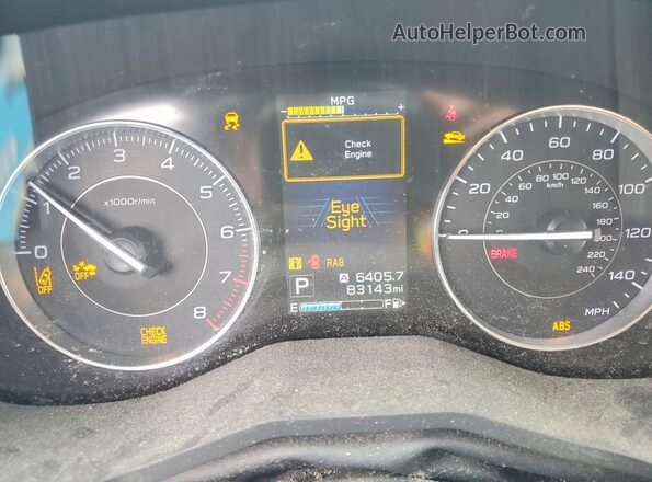 4S3GKAU60H3600296 2017 SUBARU IMPREZA Gray Widok zestawu wskaźników