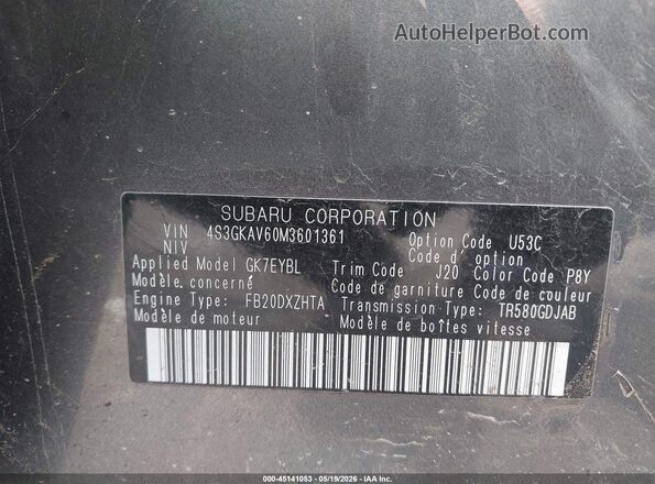 4S3GKAV60M3601361 2021 SUBARU IMPREZA Серый Вид подкапотного пространства