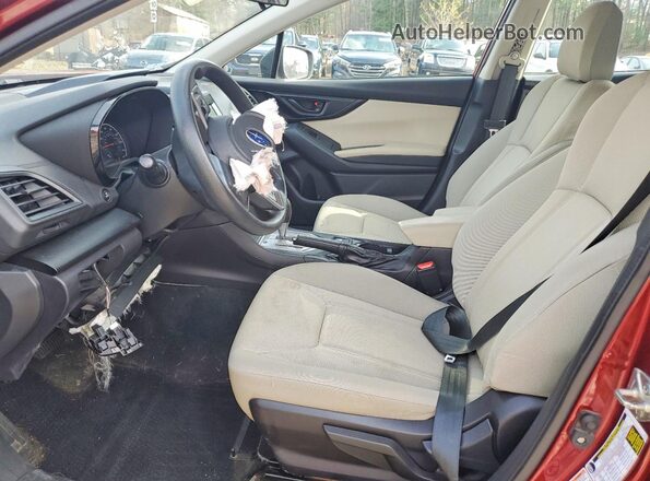 4S3GTAA68H3704780 2017 SUBARU IMPREZA Red Вид салону спереду