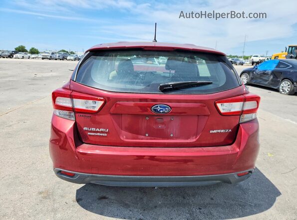 4S3GTAB6XK3700266 2019 SUBARU IMPREZA Красный Вид сзади