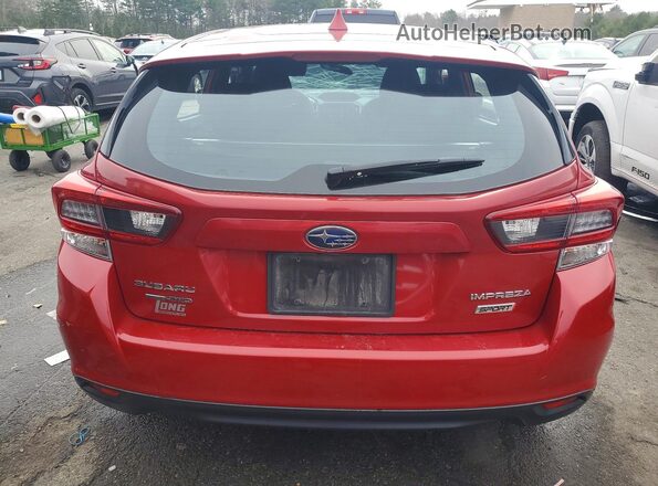 4S3GTAL60L3725337 2020 SUBARU IMPREZA Red Vista trasera
