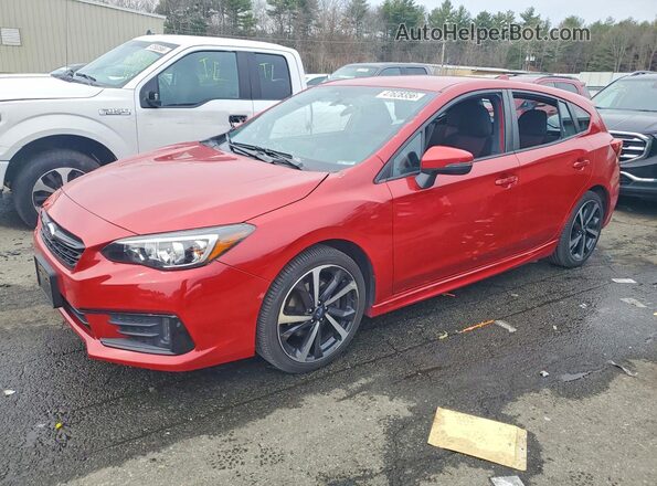 4S3GTAL60L3725337 2020 SUBARU IMPREZA Red Vista tres cuartos delantera izquierda
