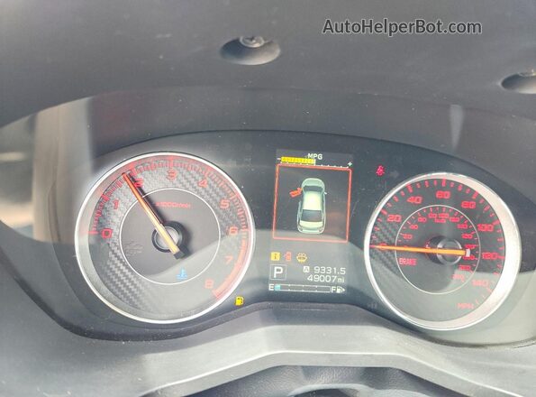 4S3GTAM63K3753792 2019 SUBARU IMPREZA Charcoal Vista del cuadro de instrumentos