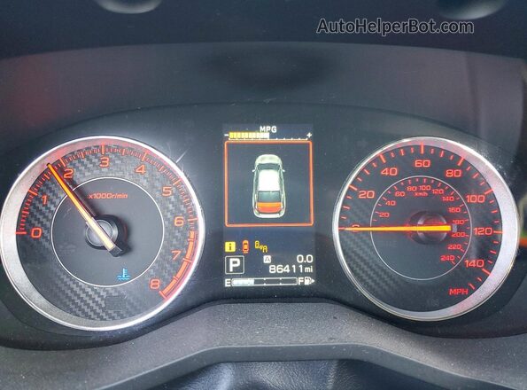 4S3GTAM64K3732207 2019 SUBARU IMPREZA Белый Вид щитка приборов