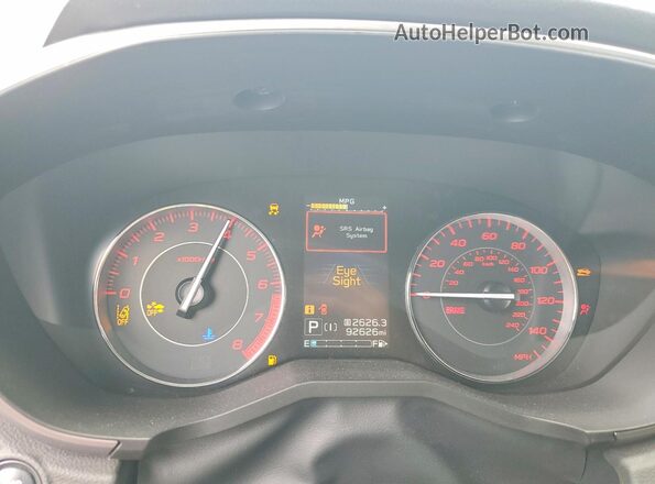 4S3GTAM67M3717218 2021 SUBARU IMPREZA Gray Widok zestawu wskaźników
