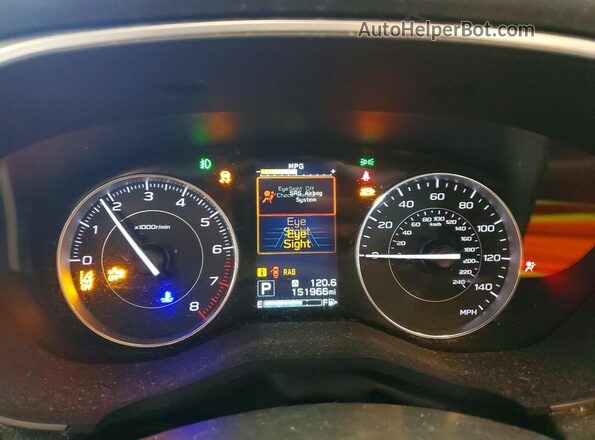 4S3GTAT69H3745142 2017 SUBARU IMPREZA Black Вид щитка приладів
