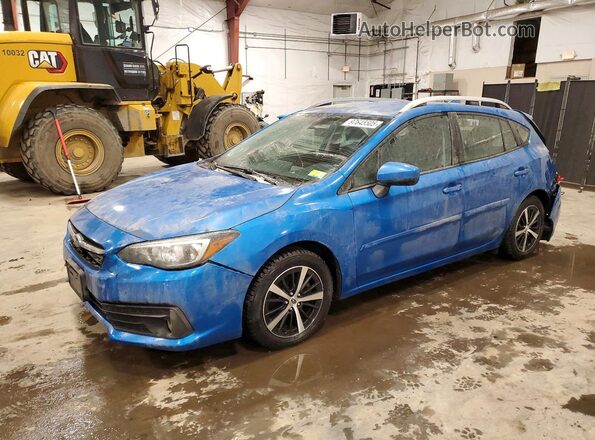 4S3GTAV61L3719589 2020 SUBARU IMPREZA Синий Передняя левая четверть