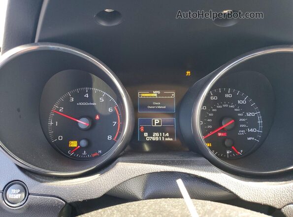4S4BSAAC1G3307909 2016 SUBARU OUTBACK Белый Вид щитка приборов