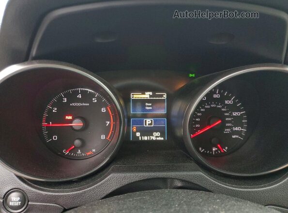 4S4BSAAC4H3355552 2017 SUBARU OUTBACK Blue Widok zestawu wskaźników