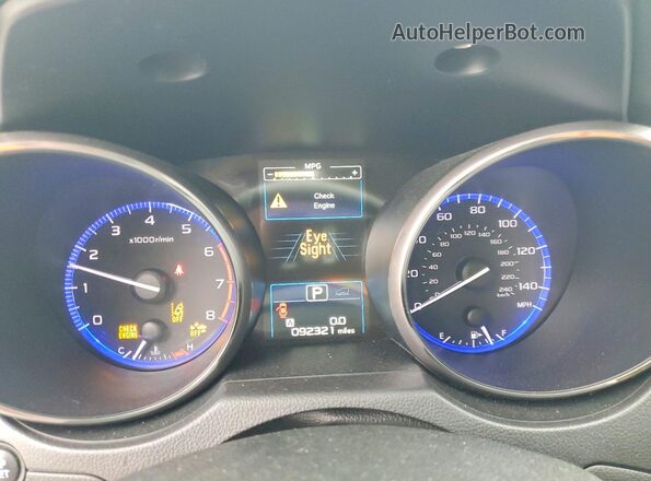 4S4BSABC3K3207060 2019 SUBARU OUTBACK Серебряный Вид щитка приборов