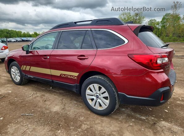 4S4BSACC3J3335098 2018 SUBARU OUTBACK Темно-бордовый Задняя левая четверть