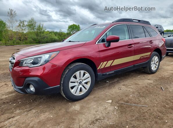 4S4BSACC3J3335098 2018 SUBARU OUTBACK Темно-бордовый Передняя левая четверть
