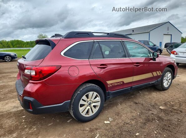 4S4BSACC3J3335098 2018 SUBARU OUTBACK Темно-бордовый Задняя правая четверть