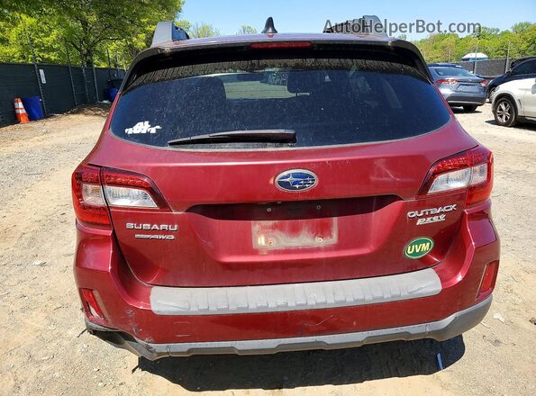 4S4BSADCXG3267521 2016 SUBARU OUTBACK Красный Вид сзади