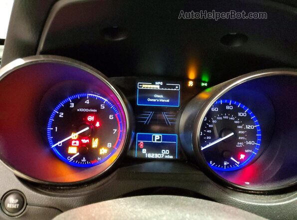 4S4BSAFC0H3317101 2017 SUBARU OUTBACK Красный Вид щитка приборов