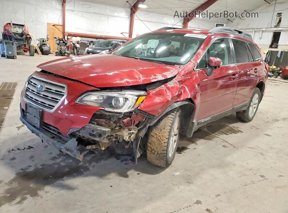 4S4BSAFC0H3317101 2017 SUBARU OUTBACK Красный Передняя левая четверть