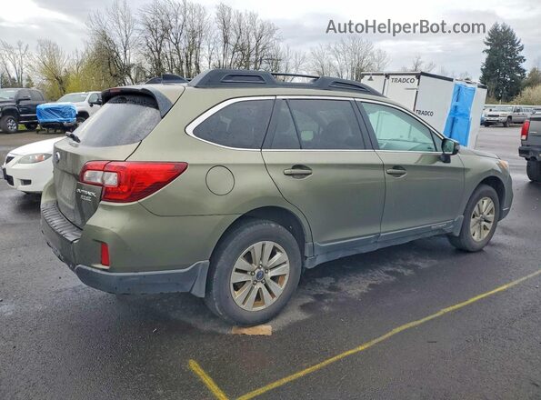 4S4BSAFC2G3327160 2016 SUBARU OUTBACK Green Trasero derecho