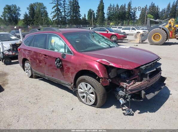 4S4BSAFC3K3217758 2019 SUBARU OUTBACK Red Delantero derecho
