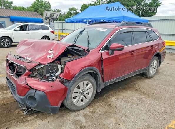 4S4BSAFC4J3242425 2018 SUBARU OUTBACK Red Przód lewy