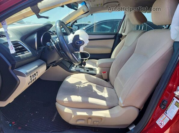 4S4BSAFC4J3242425 2018 SUBARU OUTBACK Red Widok wnętrza z przodu